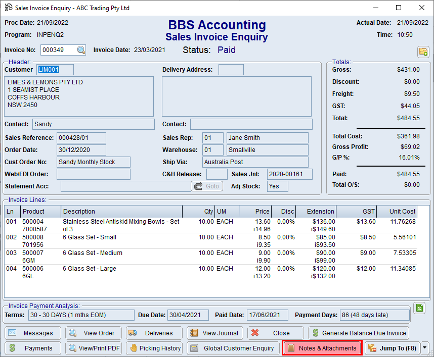 Sales Invoice Enquiry Screen Sales Invoice Enquiry Screen