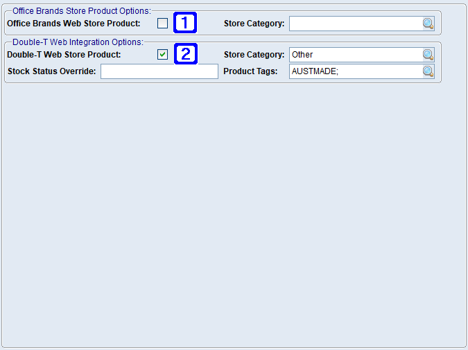 Product Masterfile Maintenance eCommerce Integrations Tab Screen Product Masterfile Maintenance eCommerce Integrations Tab Screen